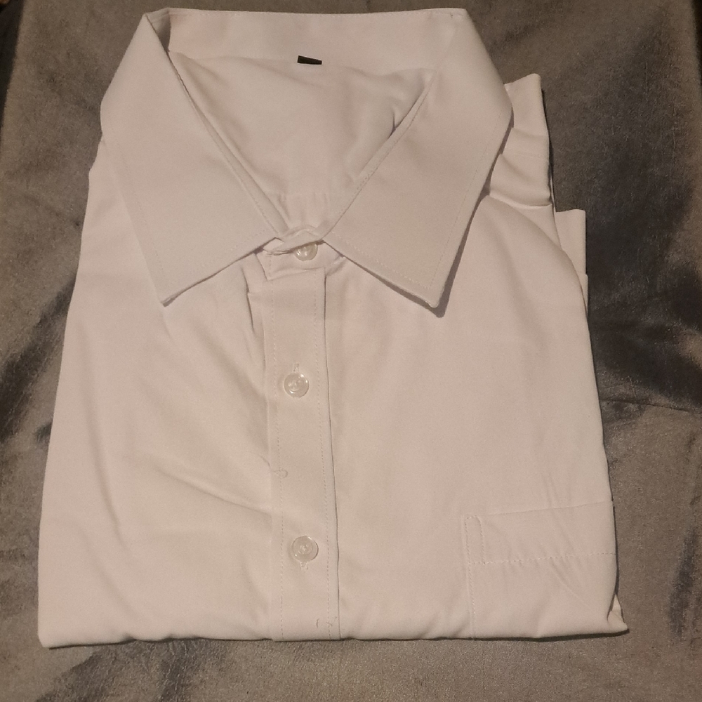🤍NWOT Mens Classic White dress Shirt SIZE XXL